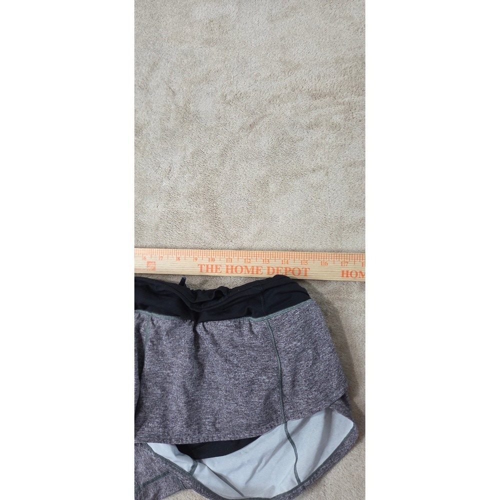 Lululemon Speed Up Shorts Low-Rise 2.5" Heather Lux Multi Black/Gray Size 8 - Picture 5 of 10